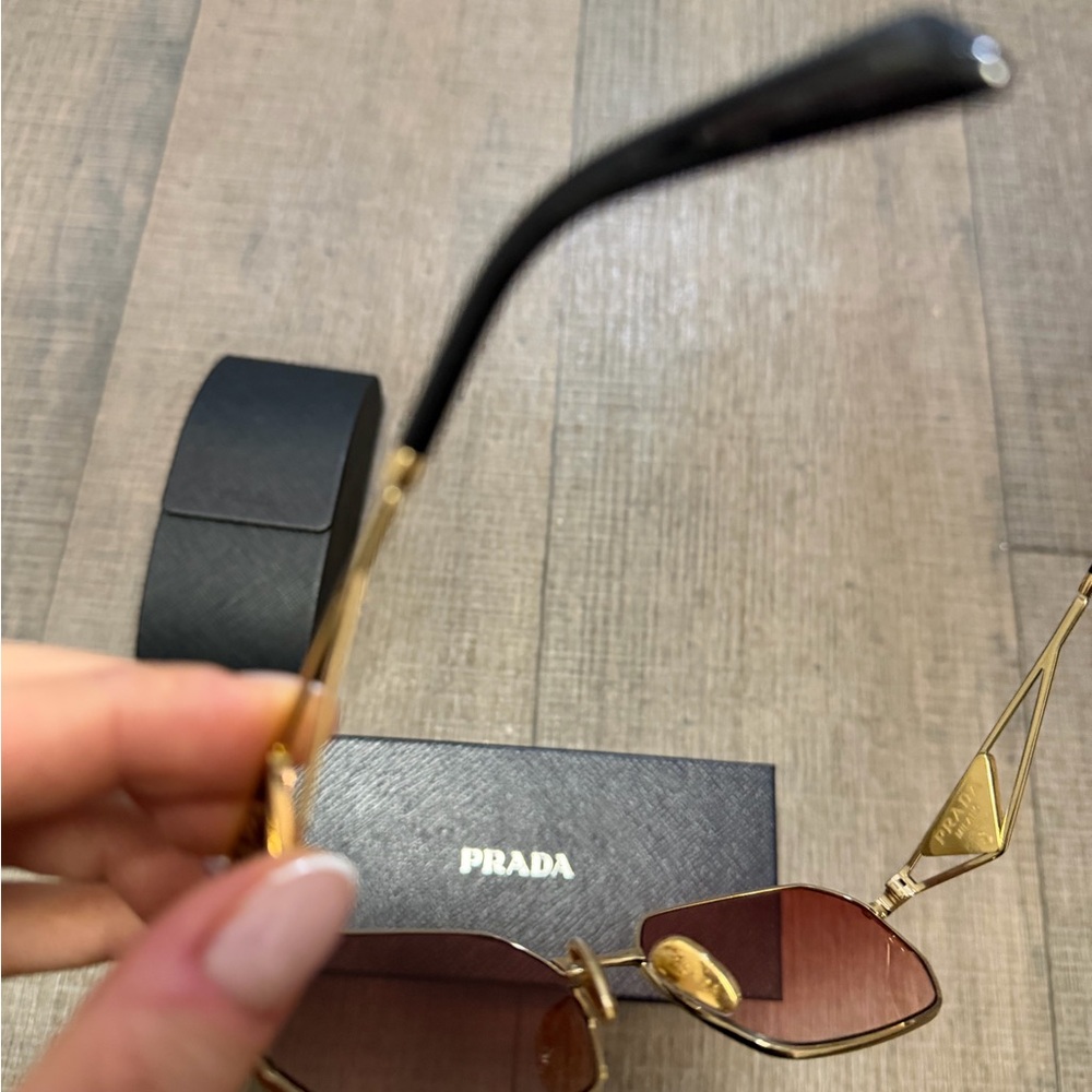 Prada Rectangular Triangle Logo Sunglasses - image 7